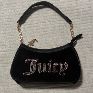 Juicy Couture Black and Gold Shoulder Bag
